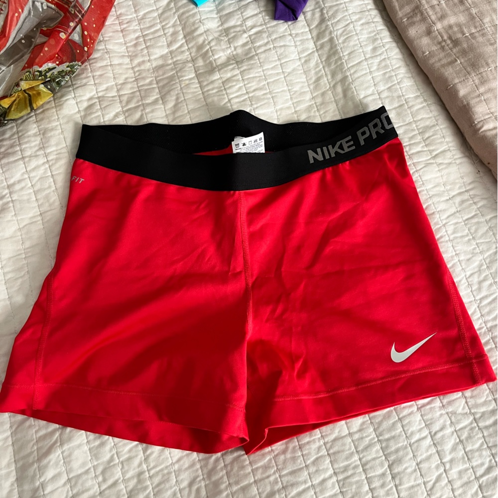Red Nike Pro Spandex